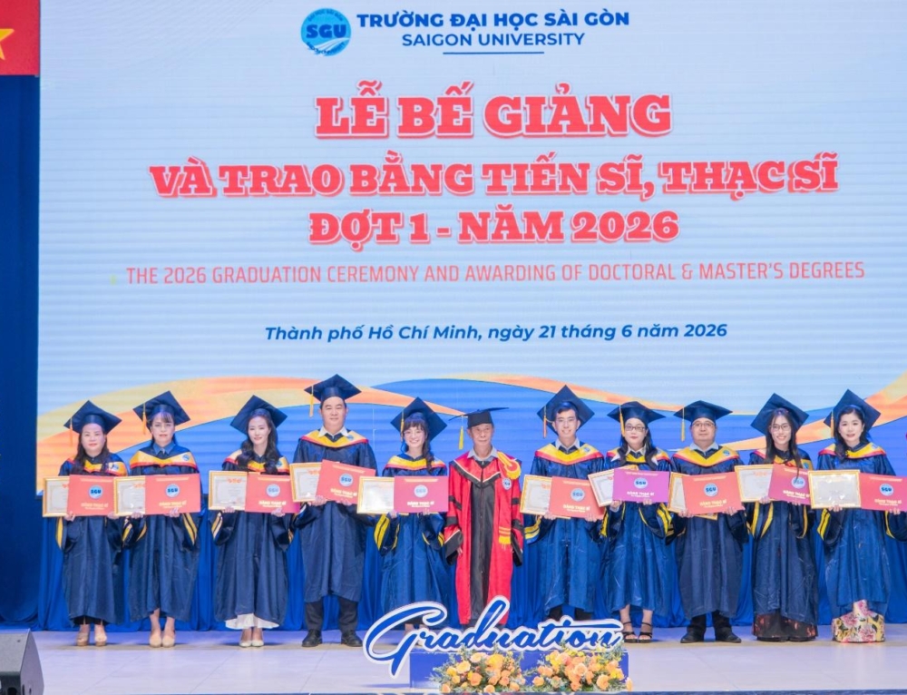 Lễ bế giảng và trao bằng tiến sĩ, thạc sĩ Đợt 1 – Năm 2026