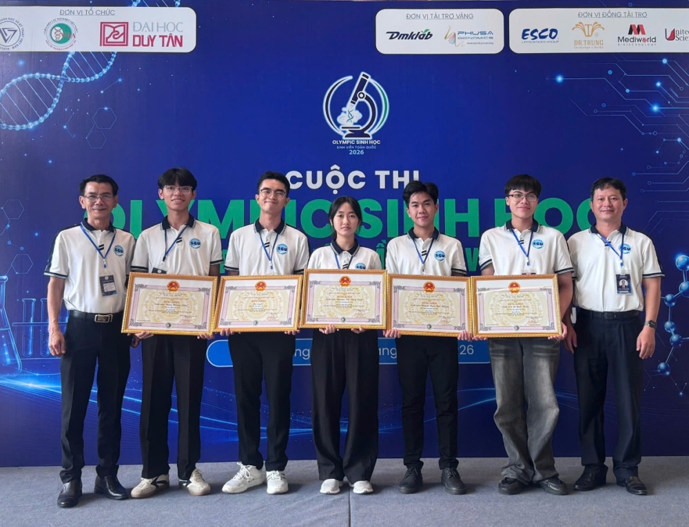 Sinh viên Trường Đại học Sài Gòn đạt thành tích cao tại Olympic Sinh học sinh viên toàn quốc lần thứ VI năm 2026