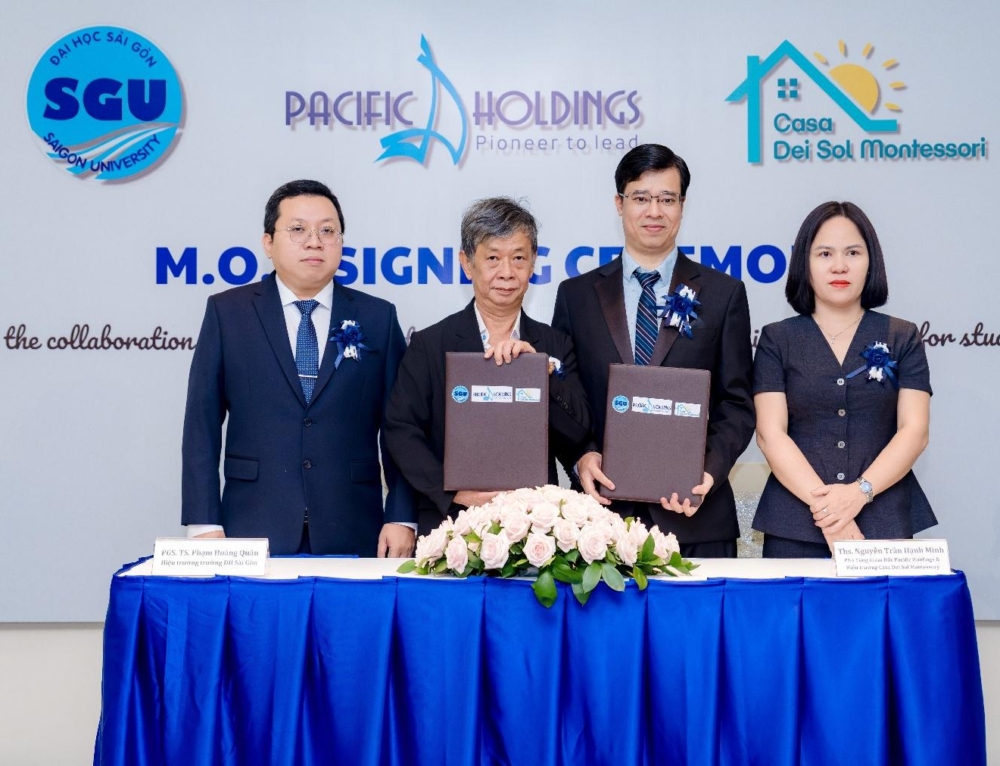 Trường Đại học Sài Gòn ký biên bản ghi nhớ hợp tác với Công ty Cổ phần Kỹ nghệ xanh Pacific